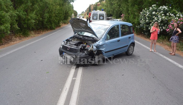 Σύγκρουση τριών αυτοκινήτων στην εθνική οδό Χανίων-Ρεθύμνης (φωτο)