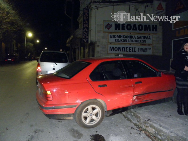 Τρελή πορεία αυτοκινήτου στο κέντρο των Χανίων (φωτο)