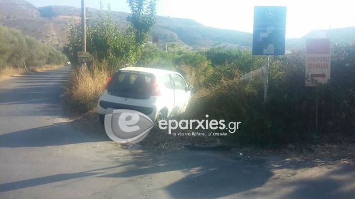 Χανιά: Συγκρούστηκαν και κατέληξε στο… αμπέλι & μετά στο νοσοκομείο! (φωτο)