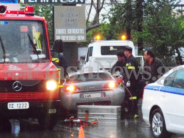 Σοβαρό τροχαίο ατύχημα στην Λ.Καζαντζάκη στα Χανιά (φωτο)