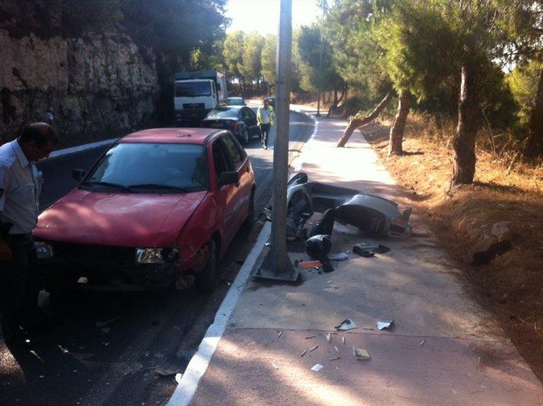 Σοβαρό τροχαίο στην Ακρωτηρίου στα Χανιά (φωτο+video)