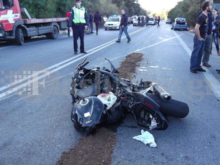 Σοβαρό τροχαίο στην εθνική οδό Χανίων - Ρεθύμνης στο Πλατάνι