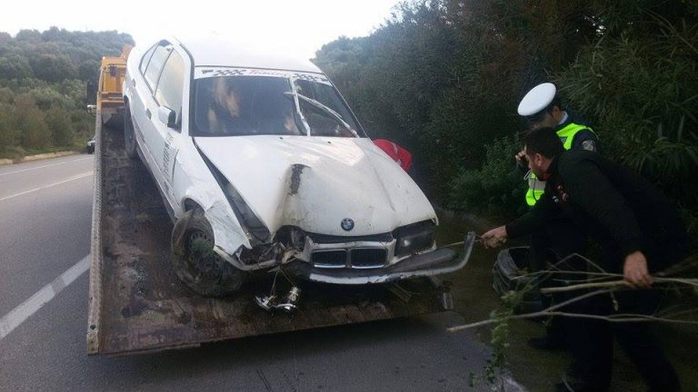 Χανιά: Τροχαίο στην εθνική οδό με δύο τραυματίες (φωτο)