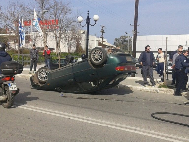 Χανιά: Απίστευτο τροχαίο στον Μακρύ Τοίχο (φωτο)