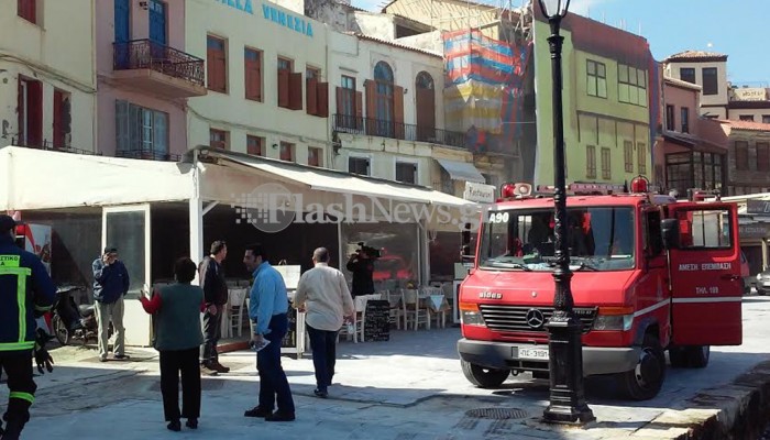 Φωτιά σε ταβέρνα στο Παλιό Λιμάνι των Χανίων