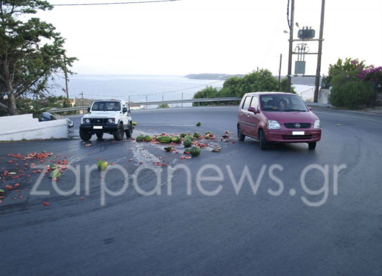 Χανιά: Εφκερέσανε οι καρπούζες στο δρόμο