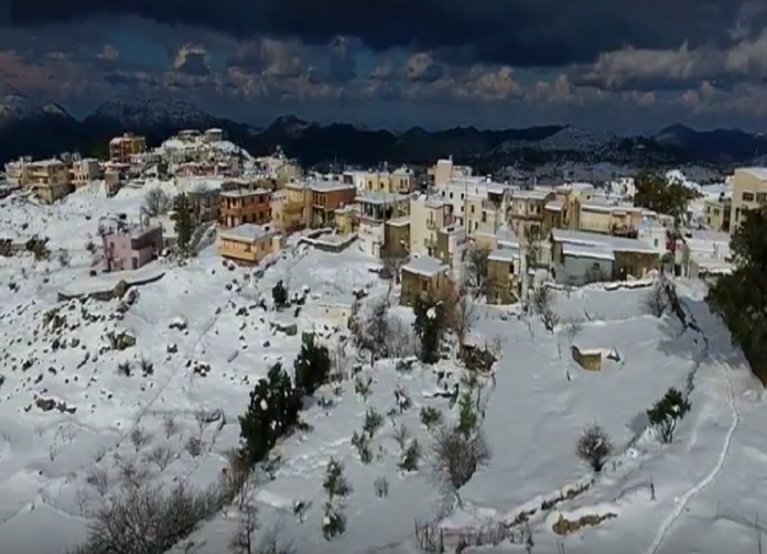 Κρήτη: Ο χιονισμένος Ψηλορείτης από ψηλά! Απίστευτο βίντεο