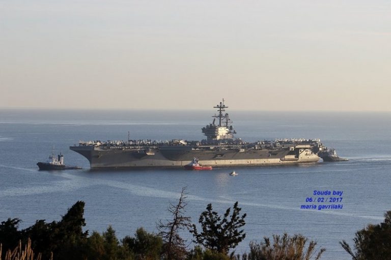 Κατέπλευσε στο λιμάνι της Σούδας το USS George Bush (φωτο + video)