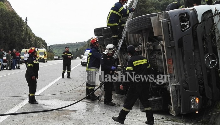 Νεκρός οδηγός απορριμματοφόρου μετά από τροχαίο στην εθνική Χανίων- Κισάμου