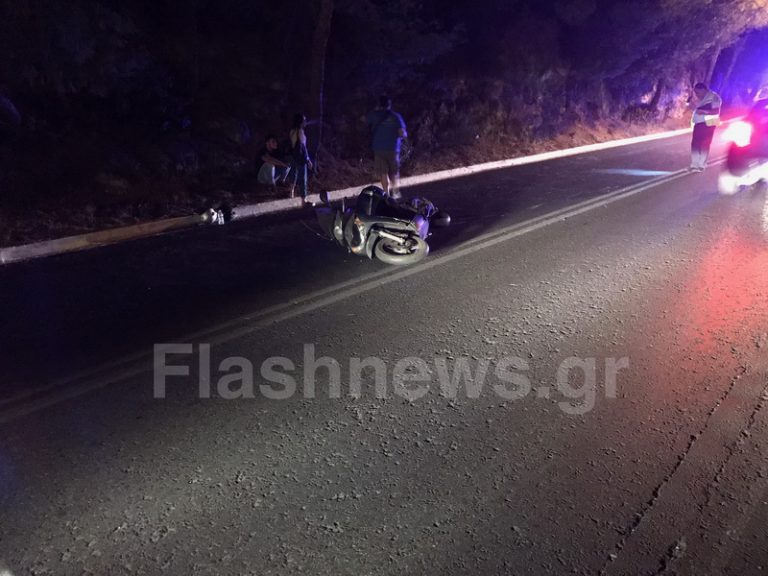 Τροχαίο ατύχημα στην Ακρωτηρίου - Σύγκρουση μεταξύ δικύκλων (φωτό)