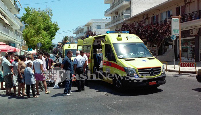 Τροχαίο με τραυματίες σε σύγκρουση αυτοκινήτου με δίκυκλο στα Χανιά (φωτο)