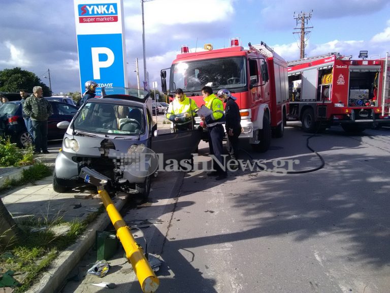 Χανιά: Τροχαίο ατύχημα με εγκλωβισμό στην Αναγνώστου Γογονή (φωτο)