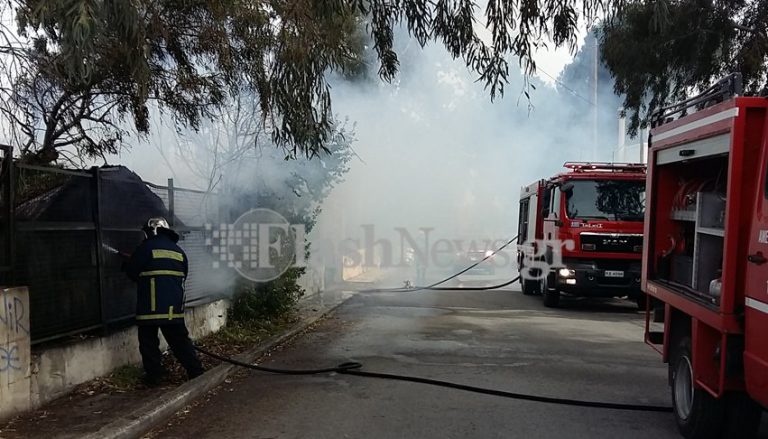 Πυρκαγιά σε αποθήκη δίπλα από το μηχανολογικό Χανίων