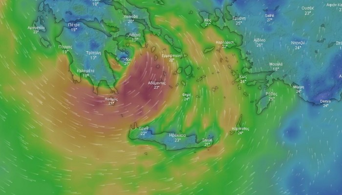 Επιβεβαιώνονται οι τελευταίες προγνώσεις - Ξυστά από την Κρήτη ο κυκλώνας