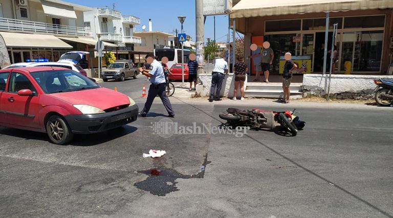 Χανιά: Σοβαρό τροχαίο με μηχανάκι - Στο νοσοκομείο 60χρονος