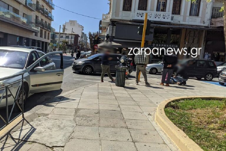 Χανιά: Τροχαίο με μηχανάκι στο κέντρο της πόλης (φωτο)