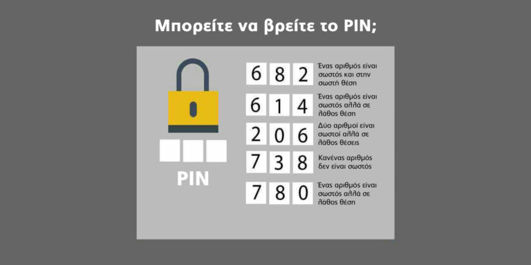 Μπορείτε να βρείτε το PIN;