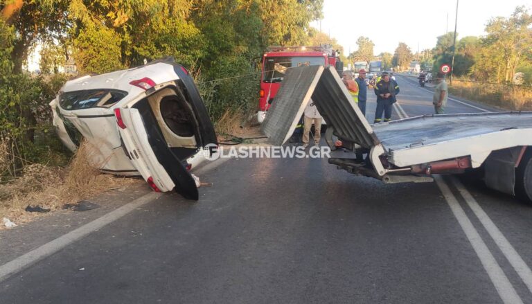 Χανιά: Τροχαίο ατύχημα στην εθνική - Οδηγός έχασε τον έλεγχο και ανατράπηκε