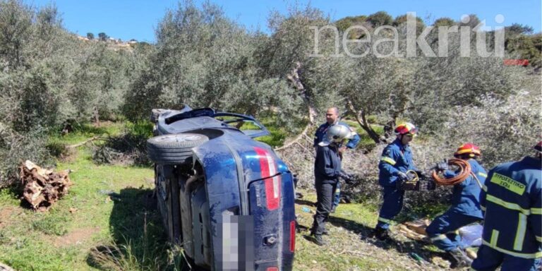 Σοβαρό τροχαίο στην Κρήτη - 30χρονη προσέκρουσε σε δέντρο και εγκλωβίστηκε (φωτο)