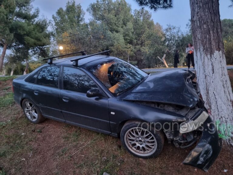 Χανιά: Αυτοκίνητο “καρφώθηκε” σε δέντρο στους Αγίους Αποστόλους (φωτο)