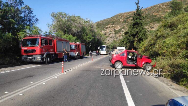 Χανιά: Τροχαίο με τραυματισμό στο Καλάμι - Μεγάλο κομφούζιο στην εθνική οδό (φωτο)