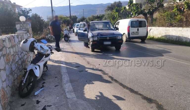 Χανιά: Στο νοσοκομείο γυναίκα μετά από τροχαίο ατύχημα (φωτο)