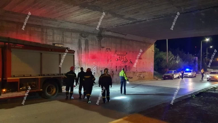 Χανιά: Έπεσαν κομμάτια στην γέφυρα του ΒΟΑΚ στο Βιοτεχνικό Πάρκο (φωτο)