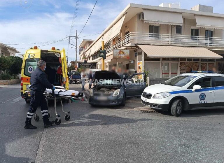 Χανιά: Σφοδρή σύγκρουση δυο αυτοκινήτων με θύμα μια γυναίκα (φωτο)