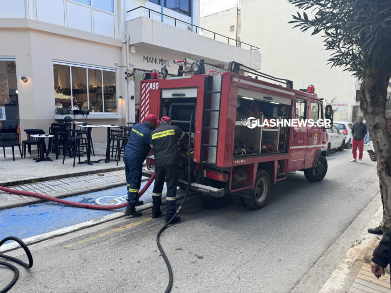 Πυρκαγιά σε γραφείο στο κέντρο των Χανίων (φωτο)