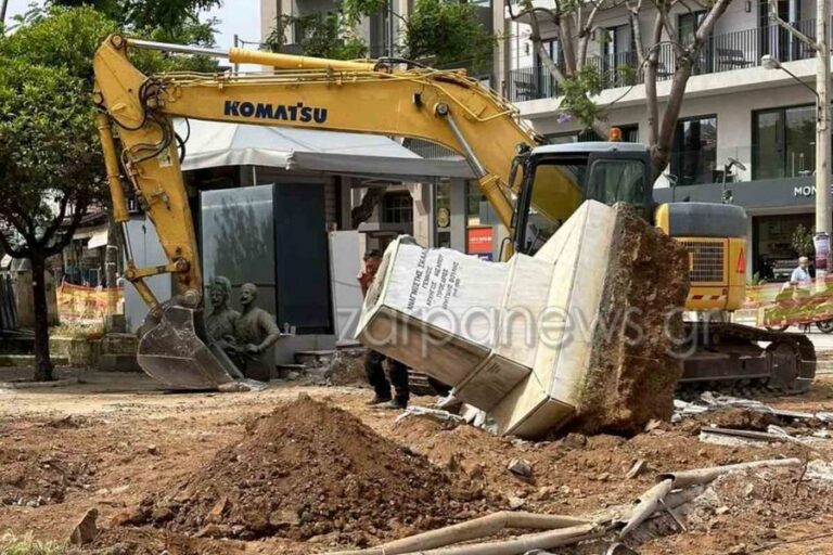 Χανιά: «Ξεπάτωσαν» τα αγάλματα στην Πλατεία 1866 (φωτο)