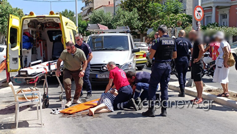 Χανιά: Γυναίκα παρασύρθηκε από βανάκι στα δικαστήρια (φωτο)