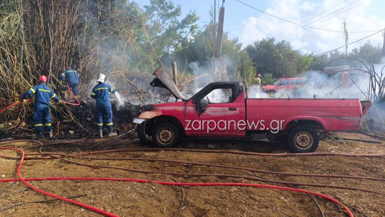 Χανιά: Συναγερμός στην Πυροσβεστική για φωτιά έξω από το εργοστάσιο της ΔΕΗ στην Ξυλοκαμάρα (φωτο)