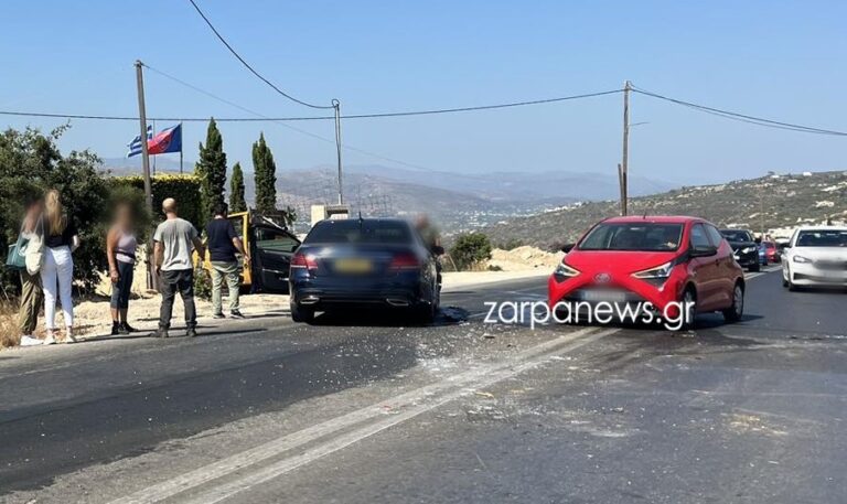 Χανιά: Τροχαίο με ταξί και φορτηγό στον δρόμο του Αεροδρομίου (φωτο)