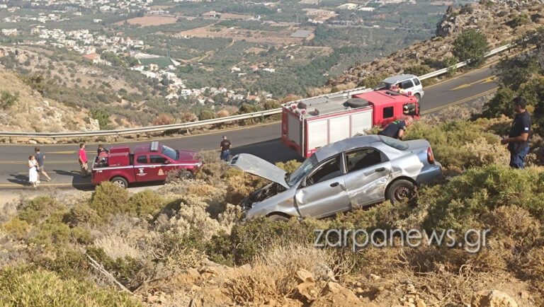 Χανιά: Αυτοκίνητο έπεσε σε γκρεμό στην περιοχή της Μαλάξας – Επιχείριση απεγκλωβισμού για τον οδηγό (φωτο)