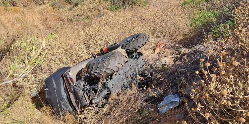 Χανιά: Τροχαίο ατύχημα με «γουρούνα» στην Κίσαμο (φωτο)