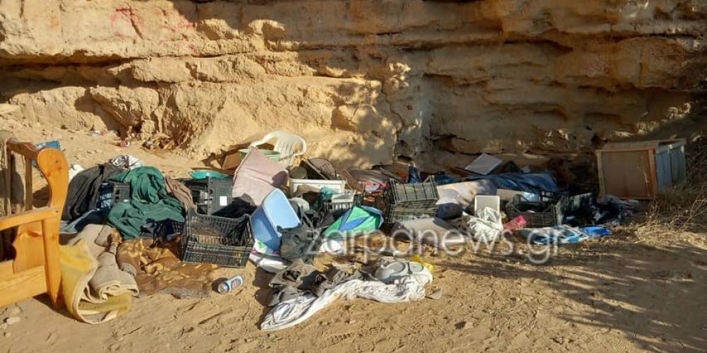 Χανιά: Βουνό από σκουπίδια στο σπήλαιο στους Αγίους Αποστόλους – Αποκρουστικό και ντροπιαστικό το θέαμα (φωτο)
