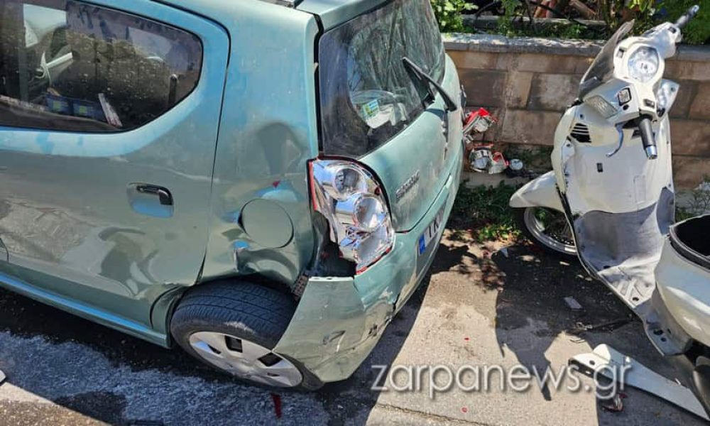 Τροχαίο ατύχημα συνέβη στη 1 το μεσημέρι της Παρασκευής στα Χανιά και συγκεκριμένα στην λεωφόρο Καζαντζάκη, στο Βαμβακόπουλο