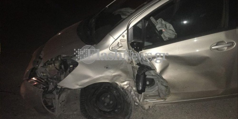 Τροχαίο ατύχημα με τρία αυτοκίνητα στα Χανιά (φωτο)