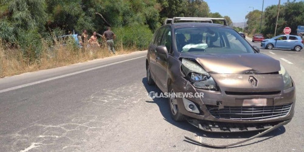 Χανιά: Σφοδρή σύγκρουση αυτοκινήτων στη Γεωργιούπολη (φωτο)