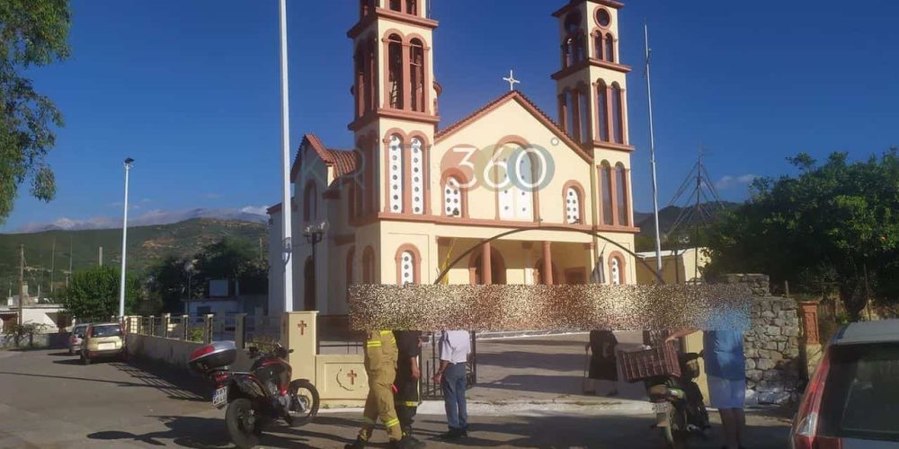 Χανιά: Αναστάτωση σε χωριό με άνδρα που ήθελε να πέσει από την εκκλησία (φωτο)